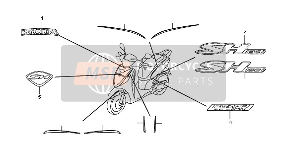 87133KTF640ZA, Emblem, Fr. Louver *TYPE1 * (TYPE1 ), Honda, 0